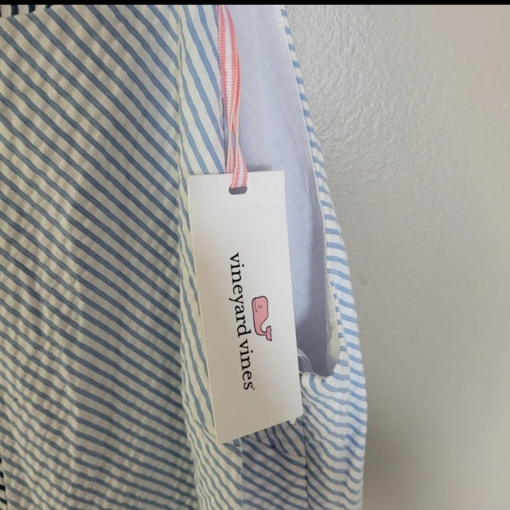 NWT Vineyard Vines Seersucker Stripe Block Dress - Picture 5 of 6